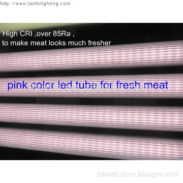 pink color Install LED T8 Lighting